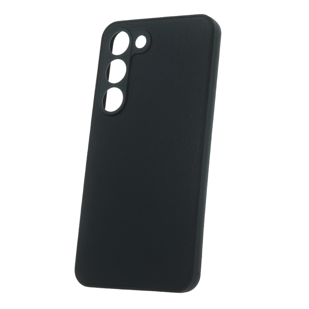 Θήκη TPU Σιλικόνης Litchi Texture για Samsung Galaxy S23 - Μαύρο