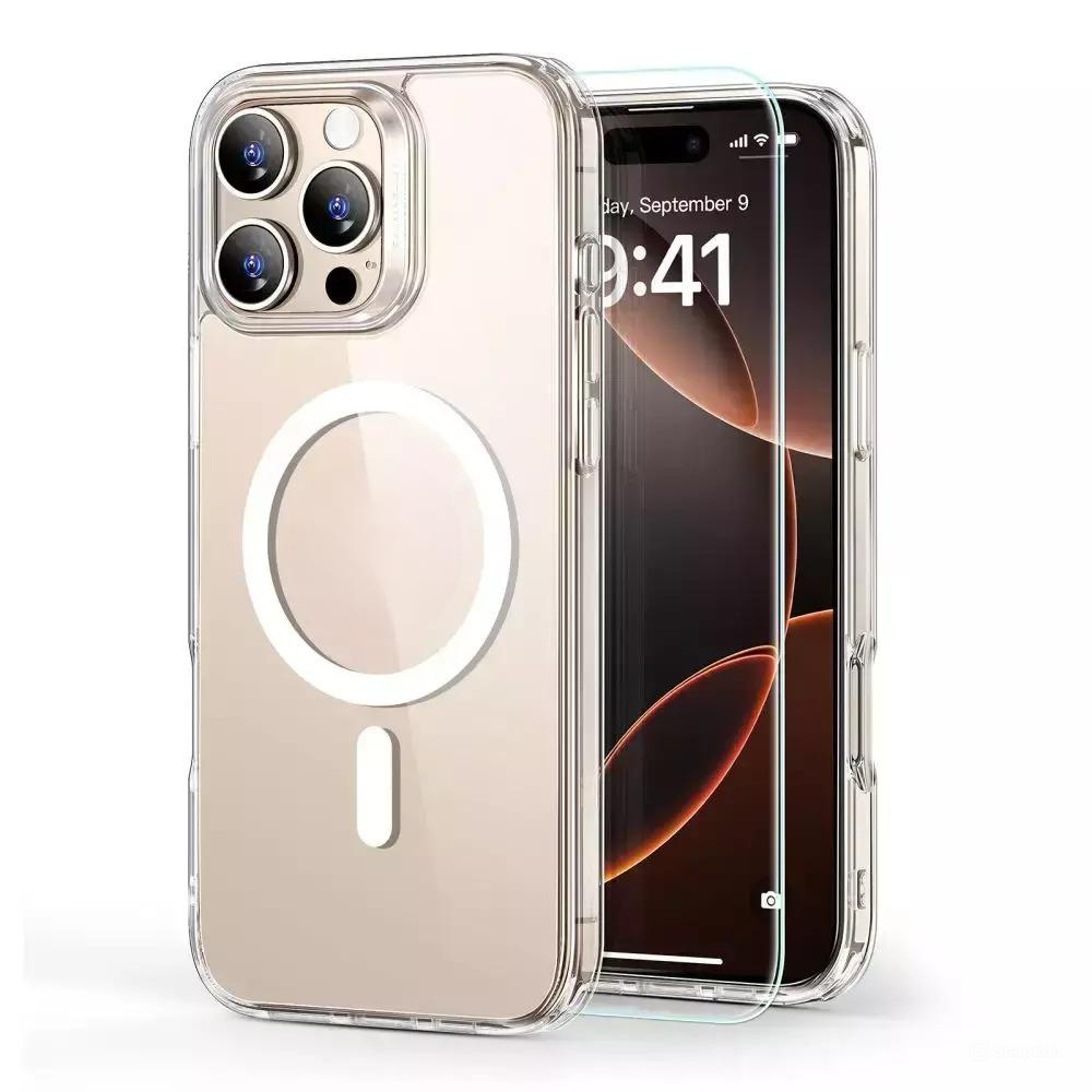 Σκληρή Θήκη ESR Classic Hybrid Halolock Magsafe και Τζαμάκι Προστασίας για iPhone 16 Pro Max - Διάφανο