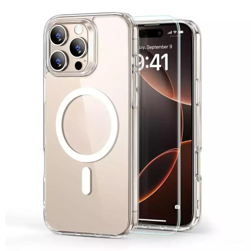 Σκληρή Θήκη ESR Classic Hybrid Halolock Magsafe και Τζαμάκι Προστασίας για iPhone 16 Pro Max - Διάφανο