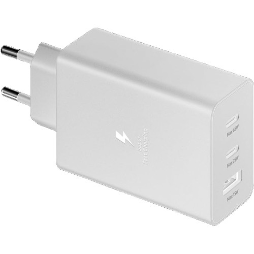 Green Lyca Φορτιστής Τοίχου με 2x Type-C και USB-A PD 65W - Λευκό