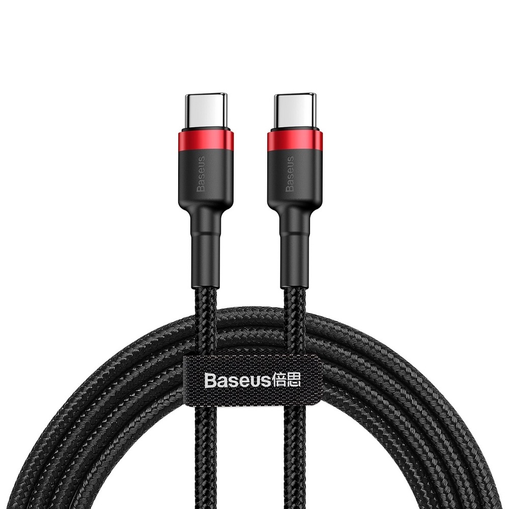 Καλώδιο BASEUS Cafule Type C σε Type C Quick Charge 3.0 3A 60W 2 Μέτρα - Μαύρο / Κόκκινο