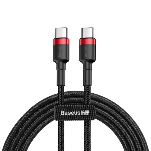Καλώδιο BASEUS Cafule Type C σε Type C Quick Charge 3.0 3A 60W 2 Μέτρα - Μαύρο / Κόκκινο