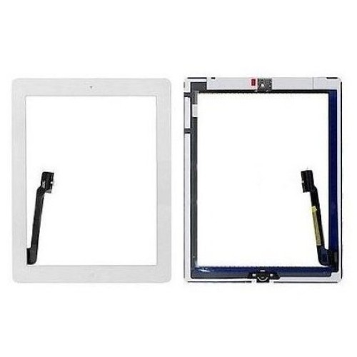 Μηχανισμός Αφής - Digitizer για iPad 3 / 4 Assembly με Αυτοκόλλητο και Home Button Υψηλής Ποιότητας - Λευκό