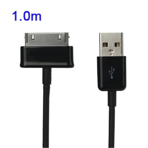 USB Καλώδιο Φόρτισης για Samsung Galaxy Tab 1 Μέτρο - Μαύρο