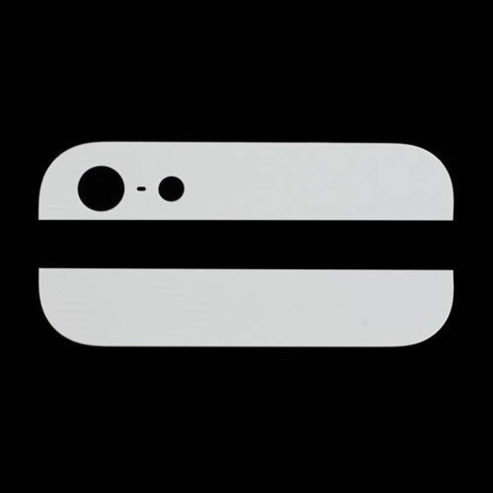 Πάνω και Κάτω Γυάλινα Καλύμματα για iPhone 5 - Λευκό