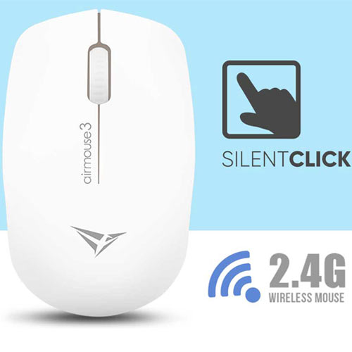 ALCATROZ Silent Ασύρματο Ποντίκι 2.4g Airmouse 3 - Λευκό AMS3W