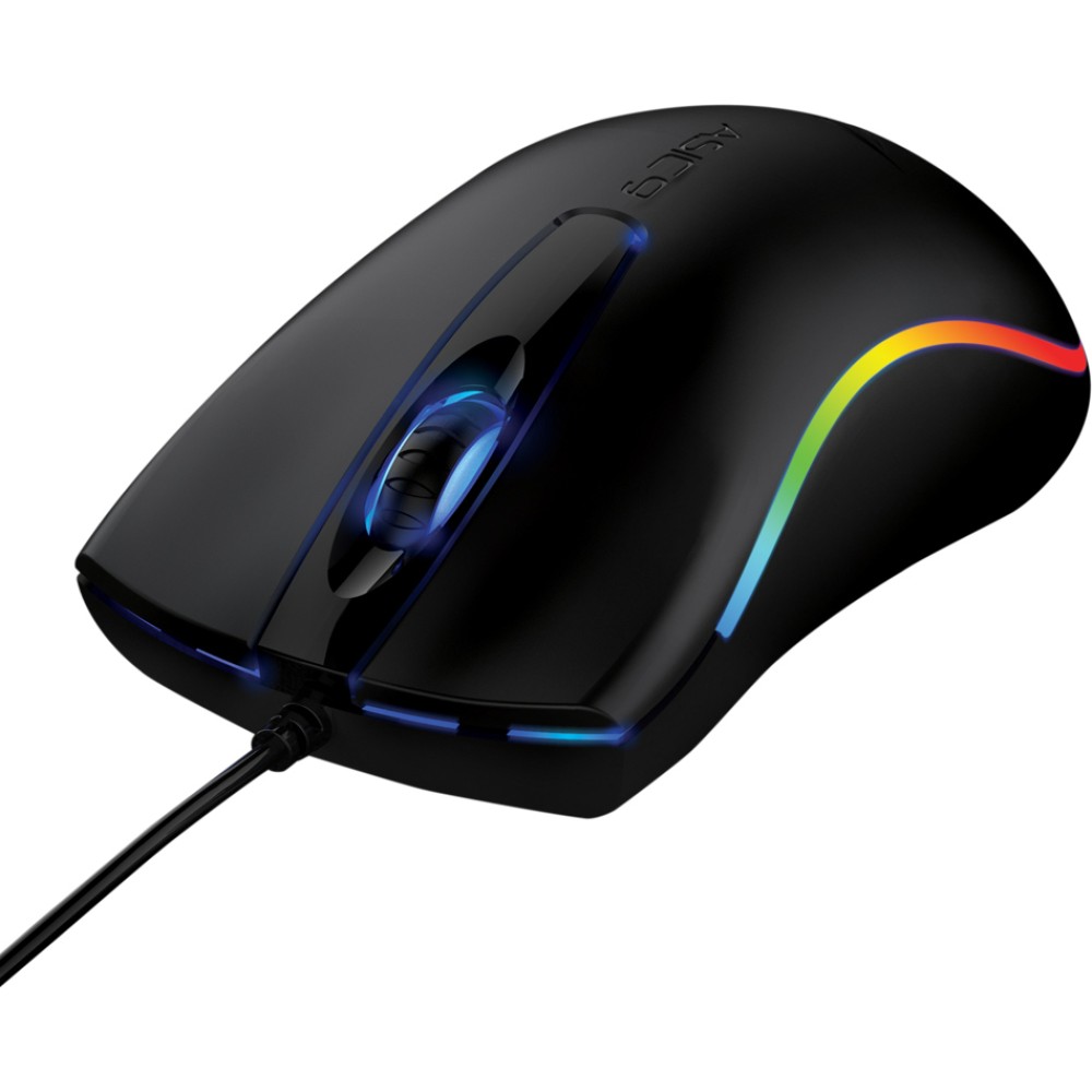 Alcatroz Ενσύρματο Ποντίκι Alcatroz RGB Asic 9 - Μαύρο
