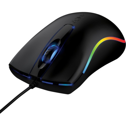 Alcatroz Ενσύρματο Ποντίκι Alcatroz RGB Asic 9 - Μαύρο