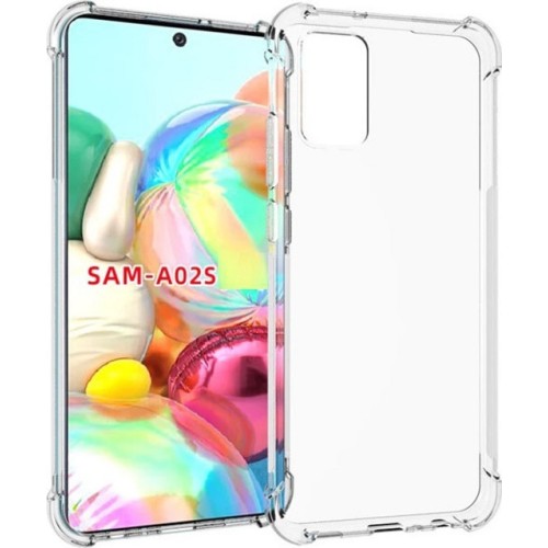 Θήκη TPU Σιλικόνης 1.5mm με Ενισχυμένες Γωνίες για Samsung Galaxy A02s - Διάφανο