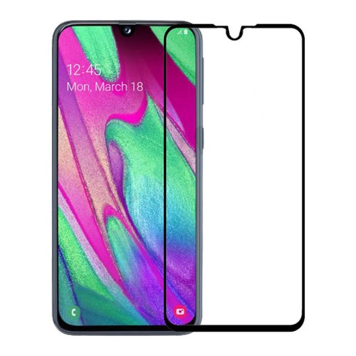 Tempered Glass FULL GLUE για Galaxy A20e / A40 - Μαύρο Πλαίσιο