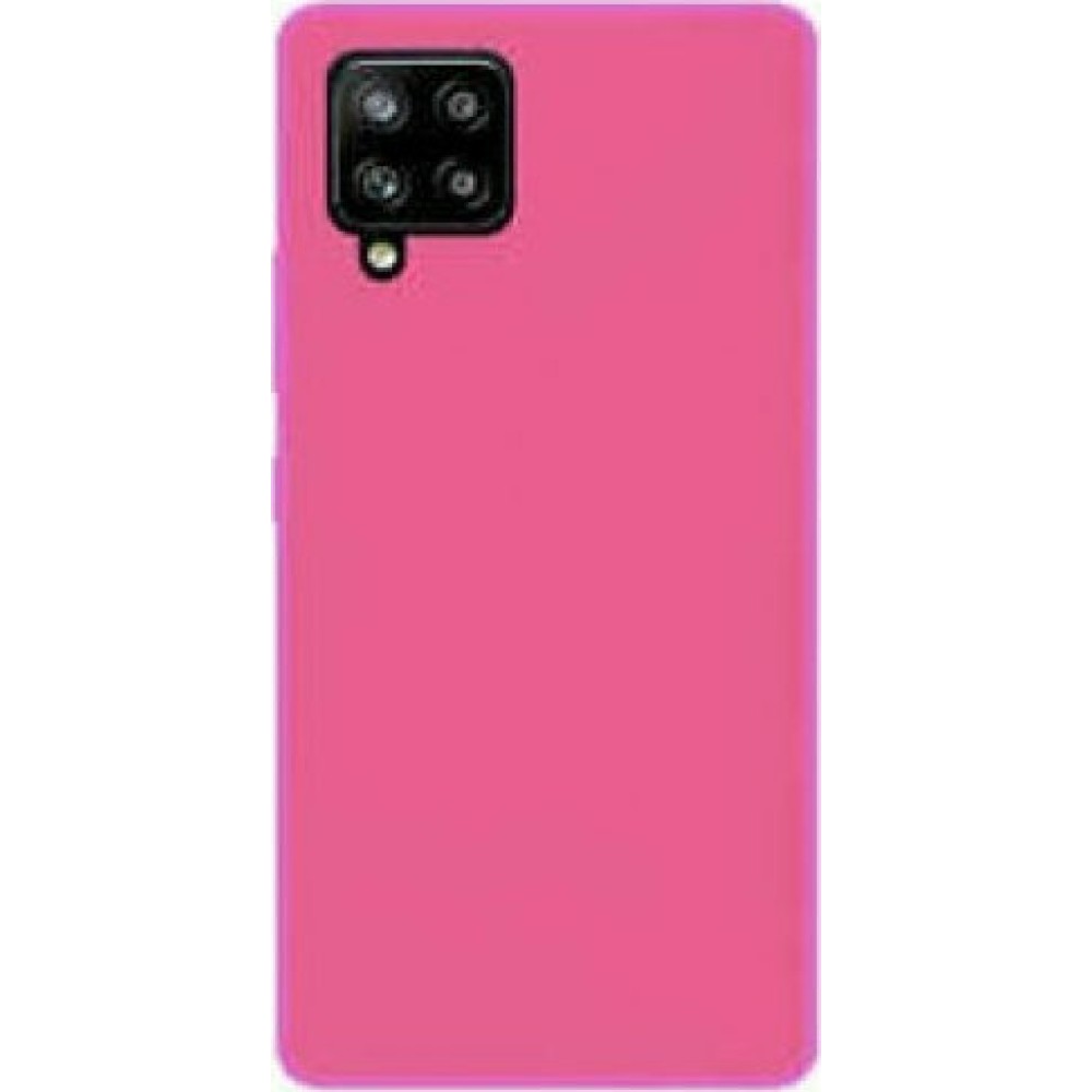 Θήκη TPU Σιλικόνης με Υφασμάτινη Επένδυση για Samsung A42 - Ροζ