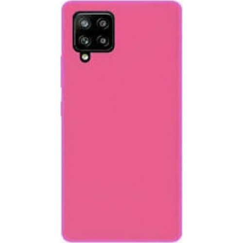 Θήκη TPU Σιλικόνης με Υφασμάτινη Επένδυση για Samsung A42 - Ροζ