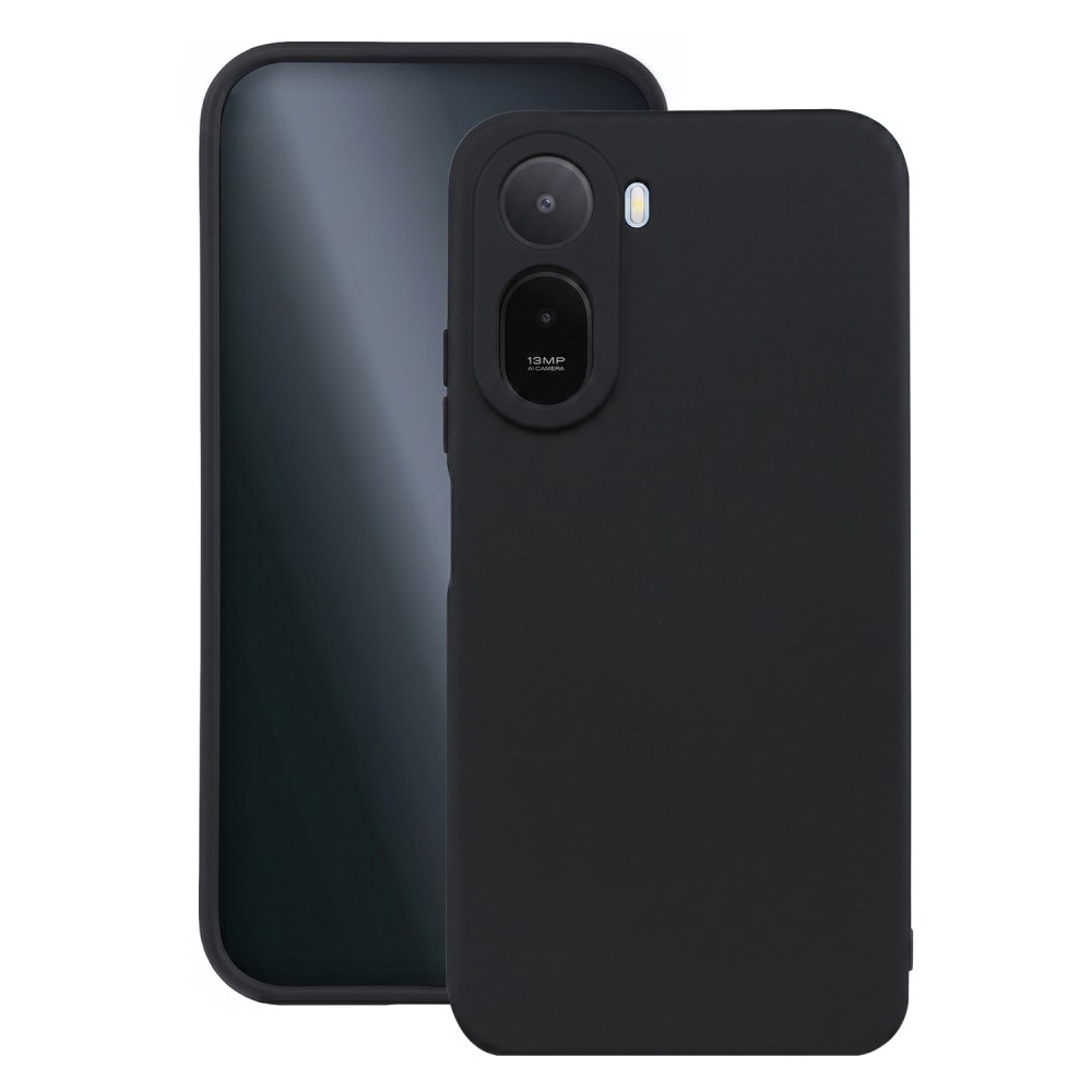 Θήκη TPU Σιλικόνης με Υφασμάτινη Επένδυση για Xiaomi Redmi A7 Pro 4G / 5G - Μαύρο