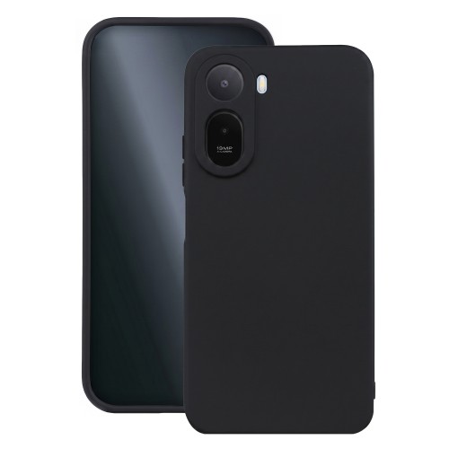 Θήκη TPU Σιλικόνης με Υφασμάτινη Επένδυση για Xiaomi Redmi A7 Pro 4G / 5G - Μαύρο