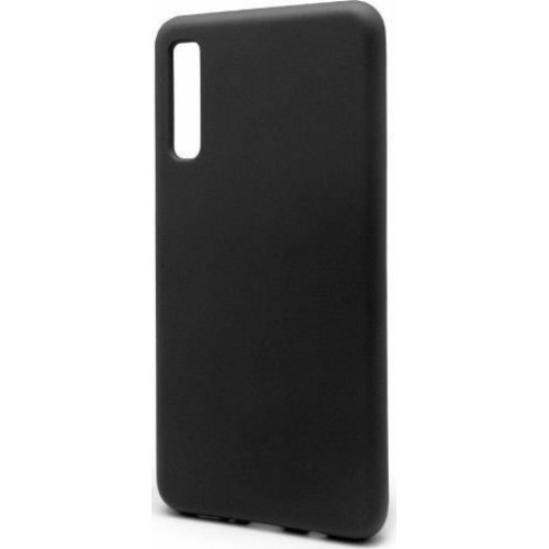 Θήκη TPU Σιλικόνης με Υφασμάτινη Επένδυση για Samsung A70 - Μαύρο