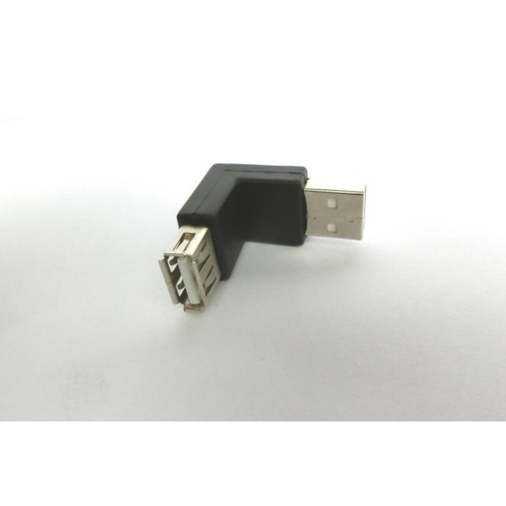 Γωνιακός Μετατροπέας Aculine USB-A (Αρσενικό) σε USB-A (Θηλυκό) USB 2.0 - Μαύρο AD-038
