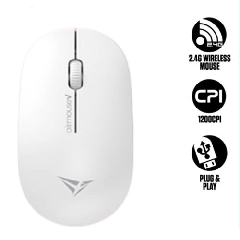 Alcatroz Ασύρματο Ποντίκι Airmouse V 1200dpi - Λευκό AMVW