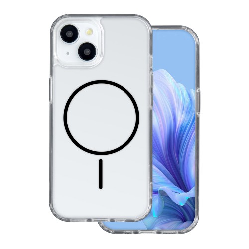 Σκληρή Θήκη Anti shock με Thin MagSafe για iPhone 13 Pro Max - Διάφανο / Μαύρο