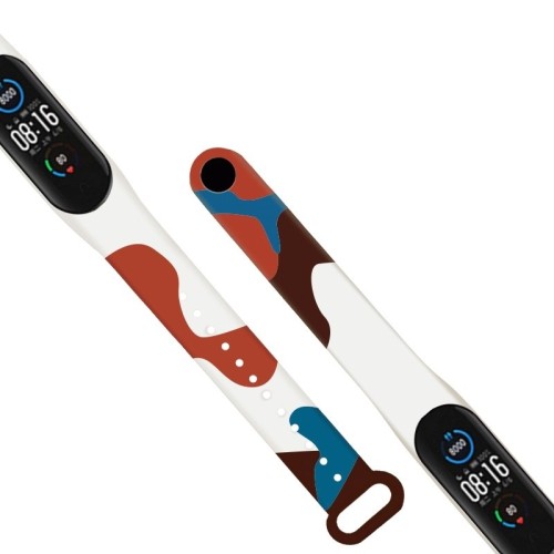 Λουράκι Σιλικόνης για Xiaomi Mi Band 3 / 4 - Λευκό Παραλλαγή
