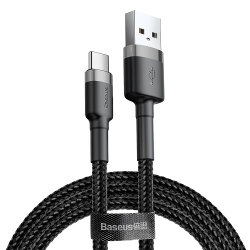 BASEUS Cafule Καλώδιο Type C σε USB 2 μ. - Μαύρο Γκρι CATKLF-CG1