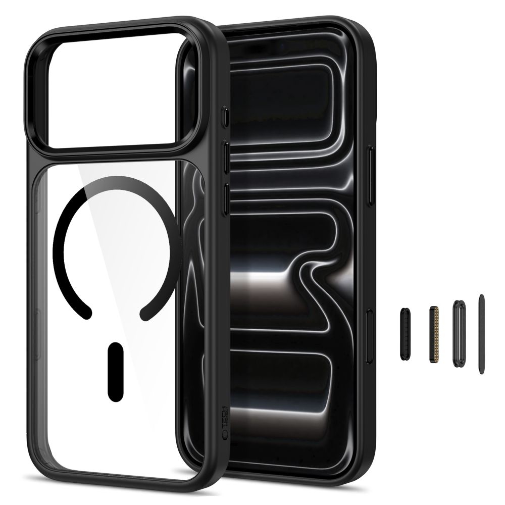 Tech-Protect Σκληρή Θήκη MagMat με Magsafe για iPhone 17 Pro / 18 Pro - Διάφανη με Μαύρο Πλαίσιο