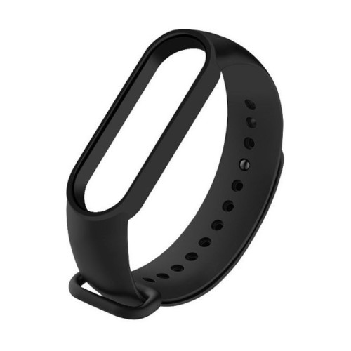 Λουράκι Σιλικόνης για Xiaomi Mi Band 5 / 6 / 7 - Μαύρο