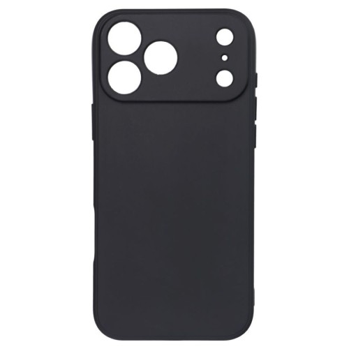 Θήκη TPU Σιλικόνης με Υφασμάτινη Επένδυση για iPhone 17 Pro - Μαύρη