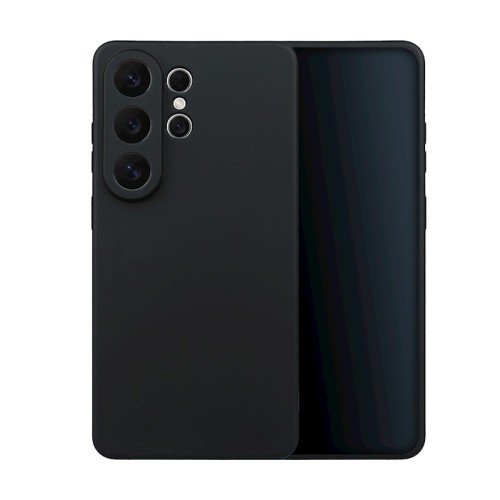 Θήκη TPU Σιλικόνης με Υφασμάτινη Επένδυση για Samsung Galaxy S26 Ultra - Μαύρο