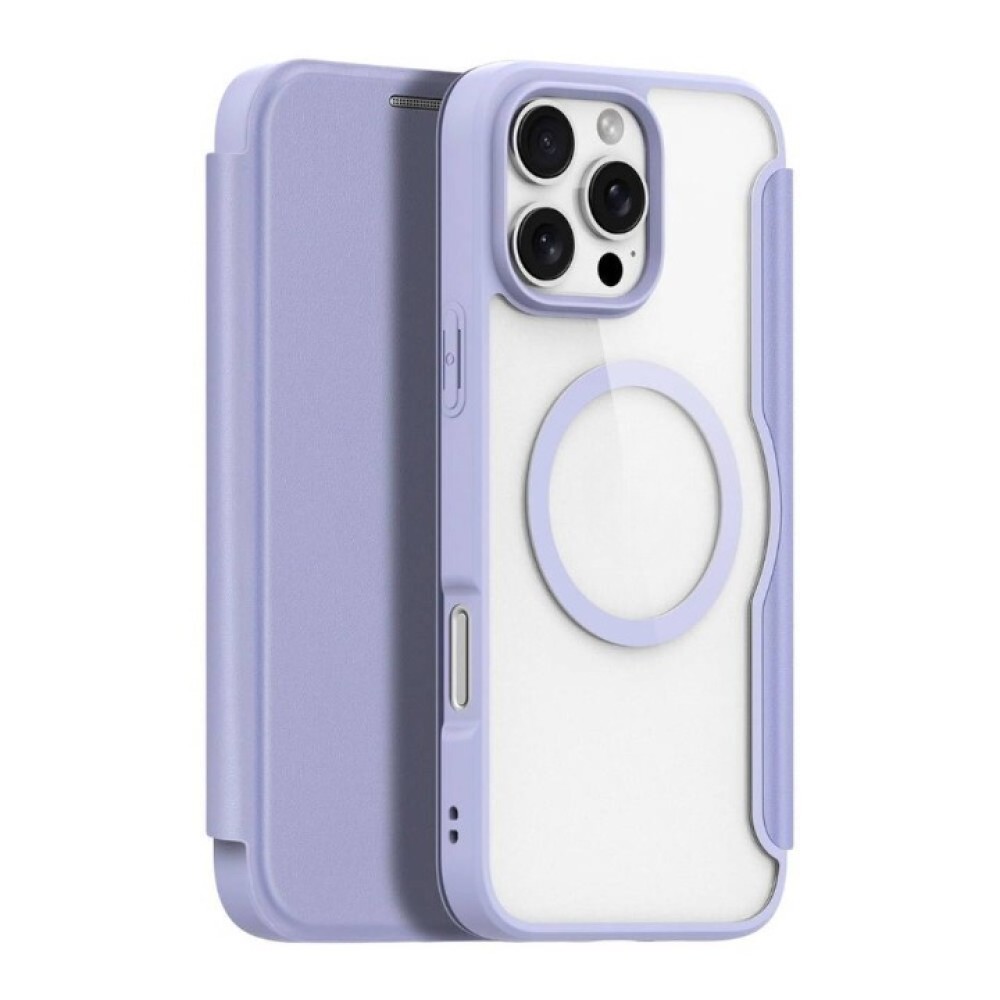 Θήκη DUX DUCIS Skin X Pro Book Style Magsafe Magnetic Flip Cover για iPhone 16 Pro Max - Μωβ