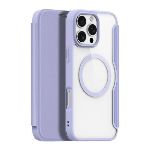 Θήκη DUX DUCIS Skin X Pro Book Style Magsafe Magnetic Flip Cover για iPhone 16 Pro Max - Μωβ