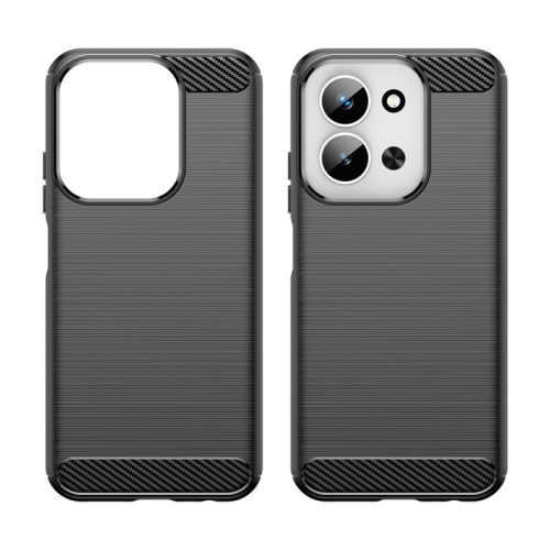 Θήκη TPU Σιλικόνης Carbon Style για Xiaomi Redmi 15C 4G / 5G - Μαύρο