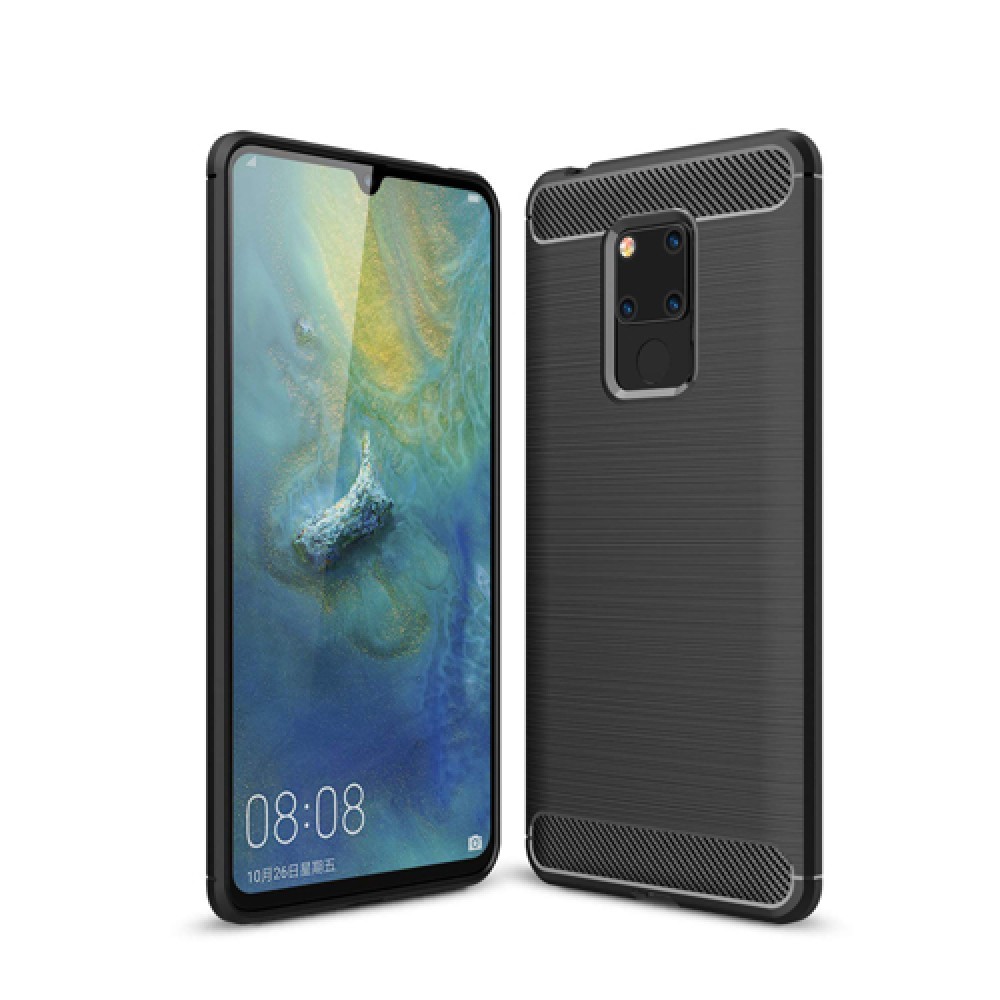 Θήκη Carbon Fiber Brushed Style για Huawei Mate 20 - Μαύρη