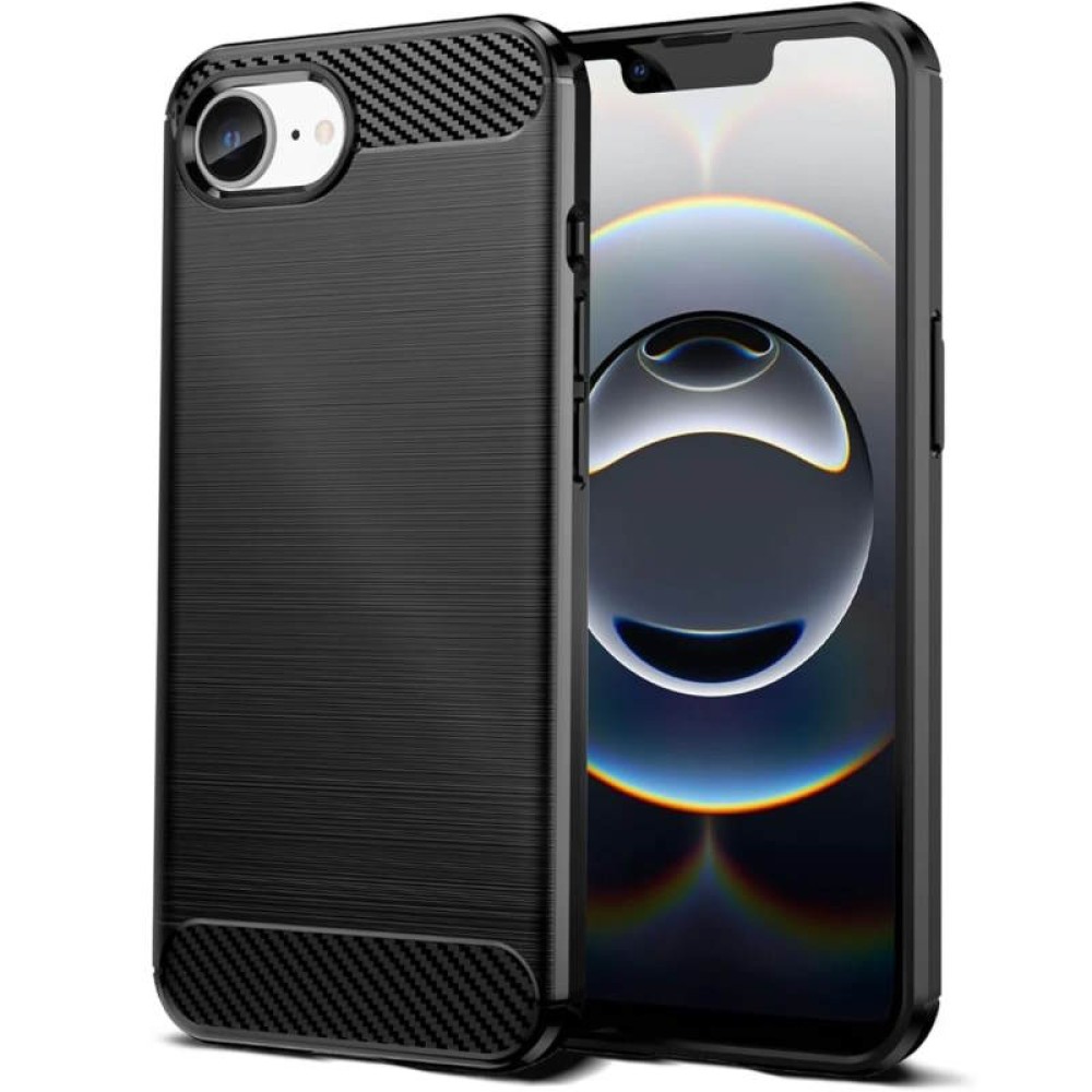 Θήκη TPU Carbon Fiber Style για iPhone 16e / 17e - Μαύρο
