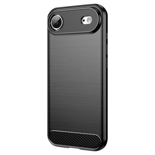 Θήκη TPU Σιλικόνης Carbon Fiber Style για iPhone Air - Μαύρο