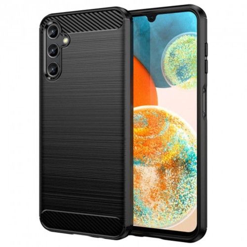 Θήκη TPU Σιλικόνης Carbon Fiber Style για Samsung Galaxy A36 - Μαύρο
