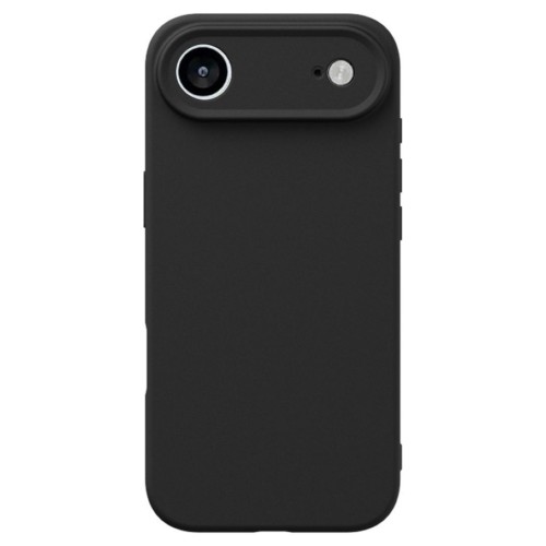 Θήκη TPU Σιλικόνης με Υφασμάτινη Επένδυση για iPhone Air - Μαύρη
