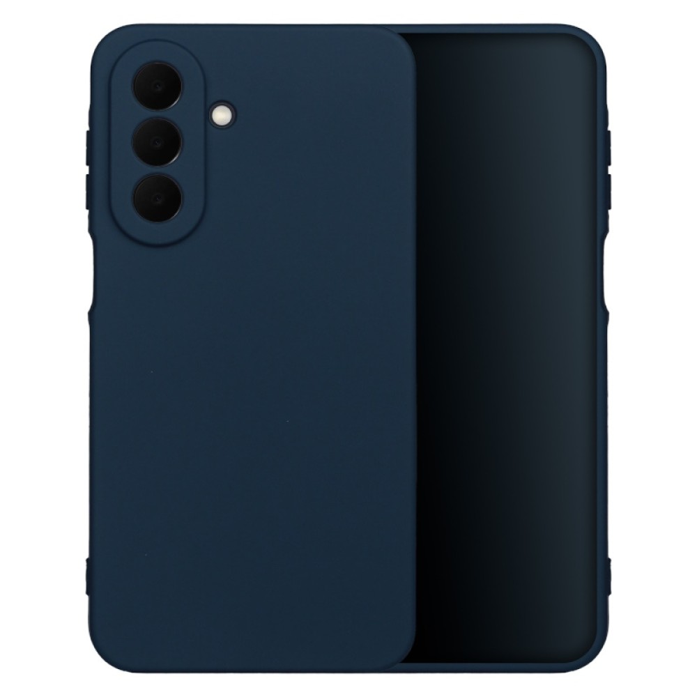 Θήκη TPU Σιλικόνης με Υφασμάτινη Επένδυση για Samsung Galaxy A37 - Σκούρο Μπλε