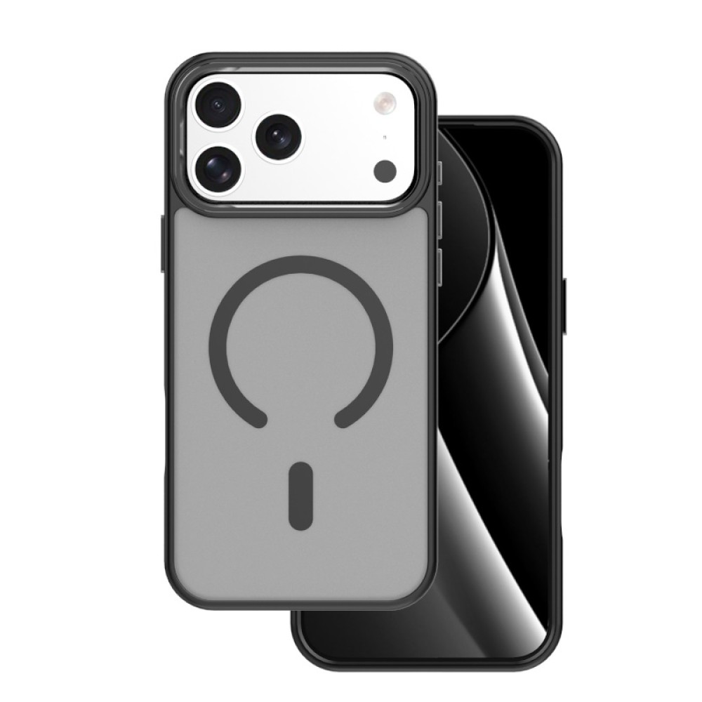 Θήκη Frozen Mag με Magsafe για iPhone 17 Pro Max / 18 Pro Max - Μαύρο Πλαίσιο