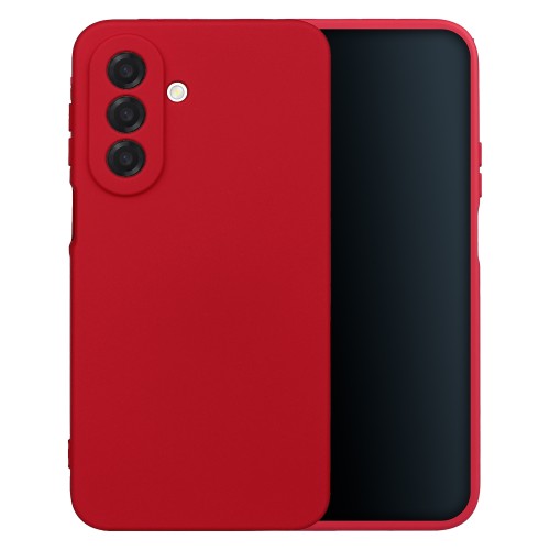 Θήκη TPU Σιλικόνης με Υφασμάτινη Επένδυση για Samsung Galaxy A57 - Κόκκινο