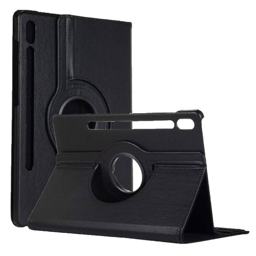 Περιστρεφόμενη Θήκη Tablet Book Style για Samsung Galaxy S9 Plus / S9 FE Plus / X810 - Μαύρο