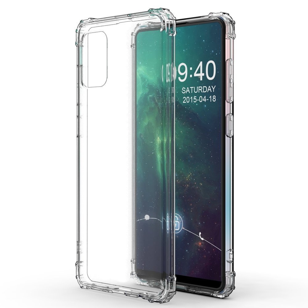 Θήκη TPU Σιλικόνης GREEN ON με Ενισχυμένες Γωνίες για Samsung Galaxy A31 - Διάφανο