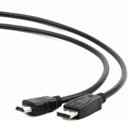 Καλώδιο CABLEXPERT Display Port Αρσενικό σε HDMI Type A Αρσενικό 1 Μέτρο CC-DP-HDMI-1M - Μαύρο