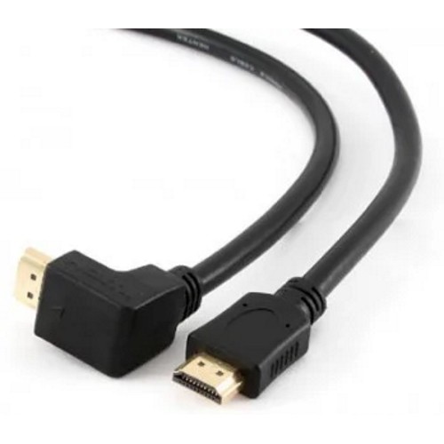 Γωνιακό Καλώδιο CABLEXPERT HDMI Gold Plated v.1.4 Αρσενικό σε Αρσενικό 19Pins 1.8 Μέτρα CC-HDMI490-6 - Μαύρο