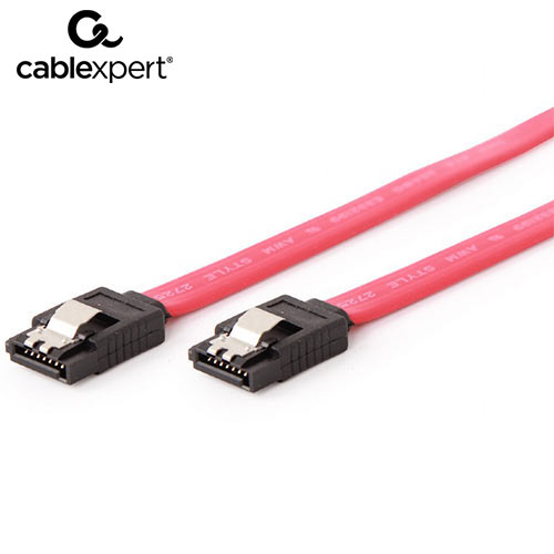 Cablexpert Serial Ata III Data Καλώδιο SATA 30cm με Μεταλικά Clips