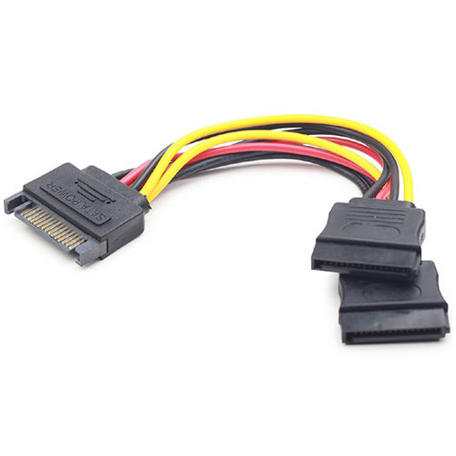 Καλώδιο CABLEXPERT Power Splitter Sata Αρσενικό σε 2x Sata Θηλυκό 15 Εκατοστά CC-SATAM2F-01