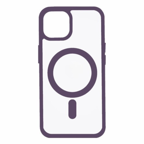 Σκληρή Θήκη με MagSafe για iPhone 13 Pro Max - Διάφανο / Σκούρο Μωβ