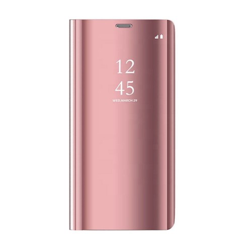 Θήκη Book Style Clear View για Samsung S20 Ultra - Ροζ Χρυσή