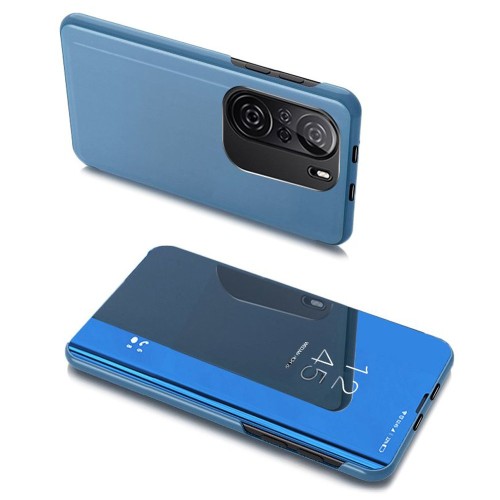 Θήκη Book Style Clear View για Xiaomi Poco F3 - Μπλε