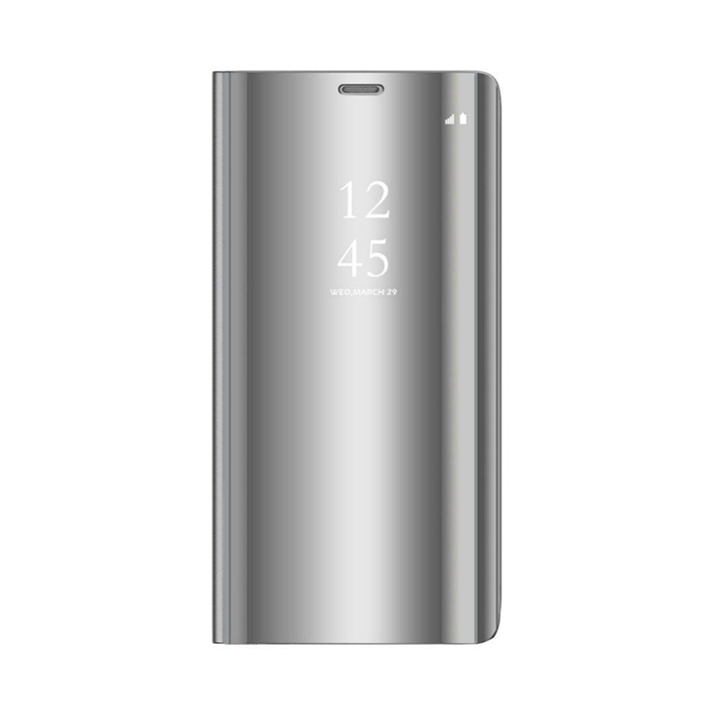Θήκη Book Style Clear View για Xiaomi Redmi Note 10 4G / Note 10s - Ασημί
