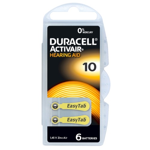 DURACELL Μπαταρίες Ακουστικών Βαρηκοΐας Activair 10 1.45V - 6τμχ